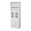 Tall Bathroom Cabinet 6 Shelves Wooden Tall Slim Storage Shelving Cupboard UK