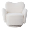 Rotating Round Swivel Cuddle Armchair Teddy Boucle Accent Tub Chair Padded Seat