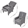 Living Room Recliner Armchair Push Back Chair Rest Sofa Seater w/Wood Legs