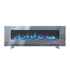 Electric Heater 40-100in LED Fireplace Media Wall Fire Insert/ Wall Mount/ Stand