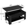 Lift Top Coffee Table, Lifting Tabletop Center Table with Hidden Storage, Black