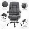 Office Chair Computer Swivel Task Recliner for Home w/ Footrest, Arm, Grey
