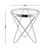 Round Side End Table With Chorme Legs Coffee Living Room Night Stand Furniture