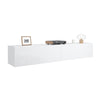 Floating TV Unit Cabinet Wall Mounted 140cm TV Stand High Gloss With LED Lights