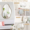 Irregular Wall Mirror Metal Frame Asymmetrical Mirror Decorative Vanity Mirror
