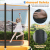 317 x 255 cm Rectangle Outdoor Trampoline w/Basketball Hoop-Orange