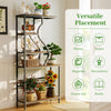 Industrial 5-Tier Plant Stand S Shape Raised Floor Shelf Bookshelf Storage Rack