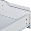 LED Bedside Cabinet Table Side Table Display Drawers Shelf Storage Glass Top