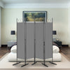 Folding 4 Panels Carbon Steel Frame Room Divider Wall Privacy Screen Protector