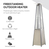 10.5KW Patio Gas Heater Outdoor Pyramid Propanes Heater w/ Cover