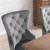 Dining Chairs Set of 6 Padded Kitchen Chair w/ Wooden Legs Dining Room Furniture