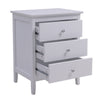 White Chest of Drawers Storage Unit Bedroom Office Organiser with Diamond Handle