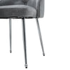 Modern Velvet Accent Dining Chairs Lounge Armchair with Cushion & Chrome Legs