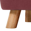 Square Upholstered Footstool Pouffe Stool Small Chair Seat with 4 Wooden Legs UK