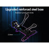 Gaming Office Chair 12 RGB LED Massage Computer Seat Footrest Blue