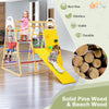 8-in-1 Kids Jungle Gym Playset Toddlers Indoor Wooden Climbing Toy Play Set