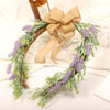 Artificial Topiary Wreath Lavender Fake Flower Leaf Door Hanging Garland Decor