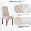 2 Piece Dining Chairs Nailhead Trim Solid Wood Legs Dining Room Kitchen Chairs
