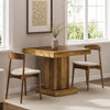 31.5-Inch Square Dining Table for 4, Farmhouse Kitchen Table with Pedestal Base