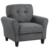 Tufted Upholstered Living Room Chair Reading Armchair w/ Cushion
