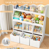 Children Toy Storage Cabinet Large Shelves Drawers Organiser White MDF Kids Room