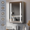 LED Bathroom Mirror Cabinet with Shaver Socket Demister Sensor Lights 600/ 700mm