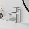 Tap Tall Basin Sink Mixer Tap Faucets Waterfall Chrome Cloakroom Square Bathroom