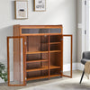 Hallway Bedroom Shoe Cabinet Storage Organizer Cupboard with Clear Display Doors