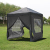 2X2 m Gazebo Marquee Canopy Pop-u Garden Wedding Party Tent Side Waterproof
