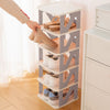Stackable Shoe Rack Plastic Compact Hallway 4/5/6/7Tier Shoe Storage Shelf Stand