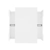 Coffee Table with Storage Drawers & LED Strips White Tea Table for Living Room