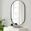 Oval Industrial Vanity Wall Makeup Mirror Framed Living Room Bathroom Decor