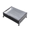 2X Underbed Storage Box on Wheels Lid Under Bed Sofa Portable Dustproof Organize
