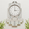 Stunning Bling Wall Clock Crushed Diamond Silver Mirrored Crystal Filled Clock