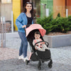 One-hand Folding Infant Carriage Lightweight Infant Stroller Gift-Pink
