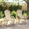 Bulliing Garden Adirondack Chairs 2 pcs Solid Wood Fir,Natural Adirondack N7B1