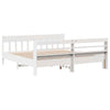 Bed Frame with Headboard White 180x200 King Solid Wood Pine Z5K1