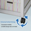 Mobile Sofa Bed Side Table 3 Tier Storage Shelf Folding Overbed Tray Laptop Desk