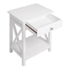 Retro Vintage Sofa Side Stand Table Bedside Cabinet Nightstand One Drawer Shelf