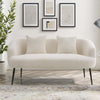 Teddy Plush 2 Seater Sofa Bedroom Fireside Loveseat Couch Settee With 2 Cushions