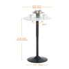 2x PU Leather Bar Stools&Round MDF Top Chromed Base Bar Table Height Adjustable