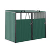 Garden Metal Bin Shed Double Wheelie Bin Storage Cover Rubbish Dustbin 2 Shed UK
