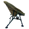Moon Chair Folding Wide Round Fishing Chair Padded Adjustable Legs Dark Green