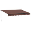 Manual Retractable Awning with Brown 350x250 W4B4