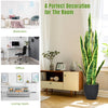 Realist Artificial Snake Plant Fake Sansevieria W/ Pot Faux Agave Plant 93CM