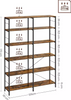 Industrial Bookcase Large Storage Unit Rustic Shelving Sturdy Display Cabinet