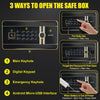 40L Safe Box Home Money Safe w/ Double Safety Key Lock & Built-in Cabinet Box