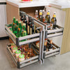 Blind Corner Pull Out Larder Kitchen Pantry Cupboard Cabinet Storage Organiser