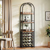 Industrial Rack Freestanding with glass holder and storage for Cellar