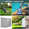 9FT Galvanized Steel Outdoor Bicycle Shed Bike Tool Storage House Garden Shed